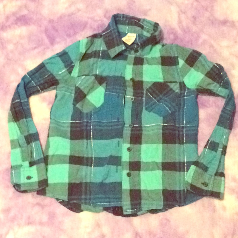 Blue platter button up shirt Long sleeve